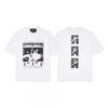 Unisex Oversized Cotton T-Shirt With Vintage Letter Print Art Portrait Design Loose Fit Casual Wear