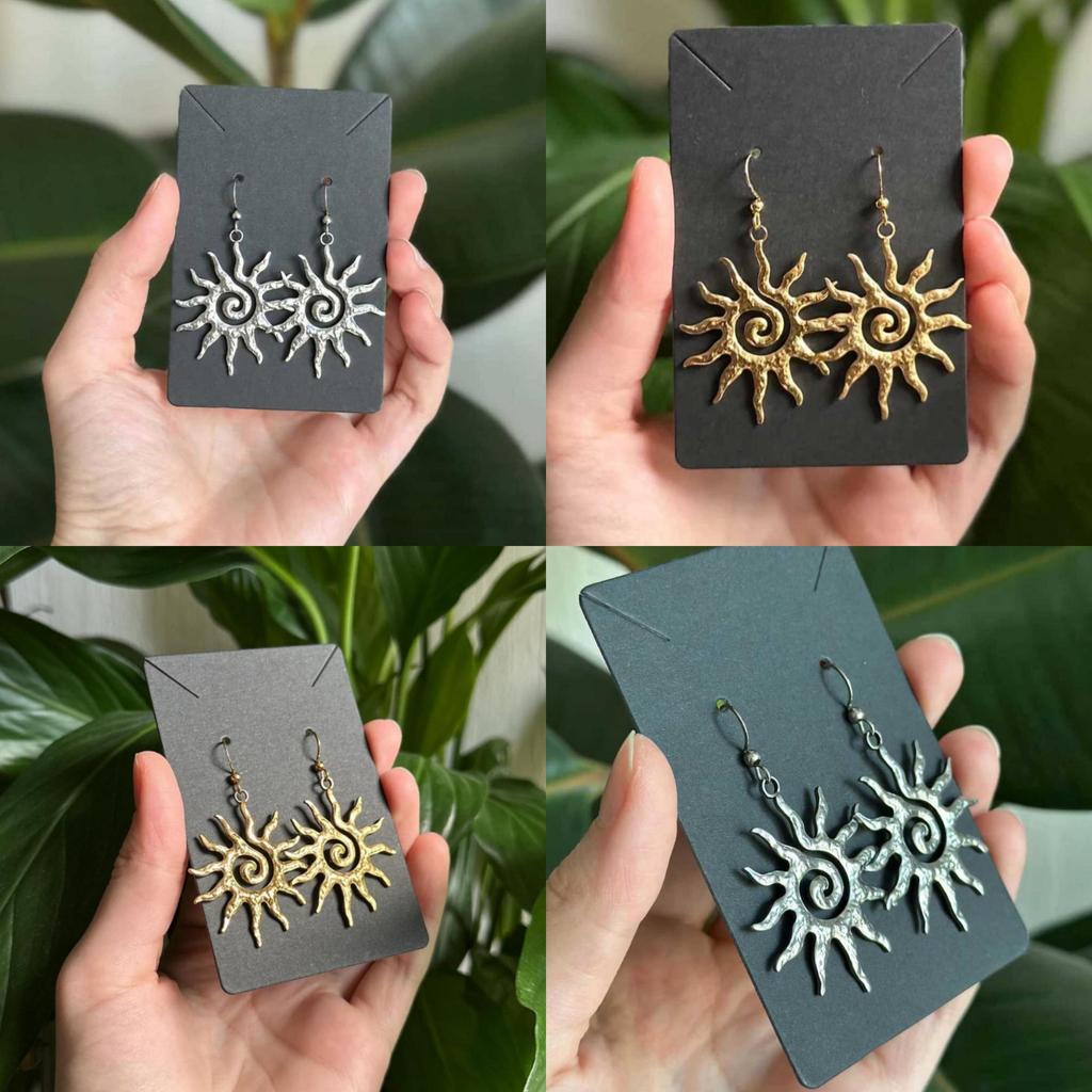 Bohemian Sun Stainless Steel Geometric Earrings For Women