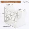 Metal Foldable Book Stand & Pen Holder: Large Desktop Bookend Storage Rack