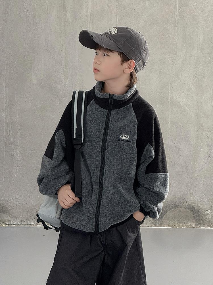 Boys' 2025 Fleece-Lined Waterproof Windproof Autumn/Winter Jacket