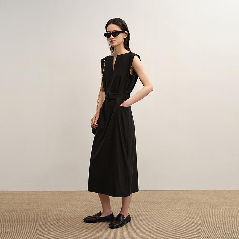 Less 2025 Autumn H-line Sleeveless Dress