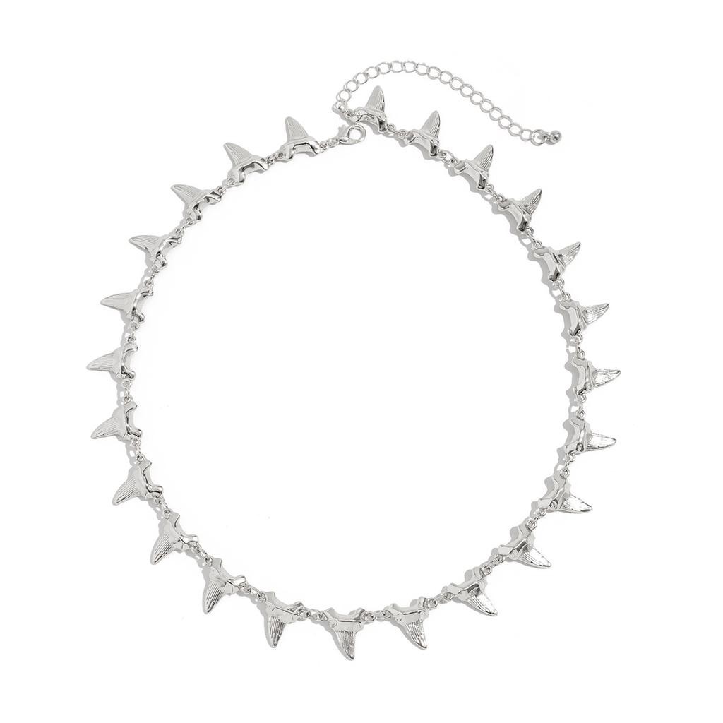 Mens Shark Tooth Necklace Versatile Personality High End Exaggerated Bracelet Hand Jewelry
