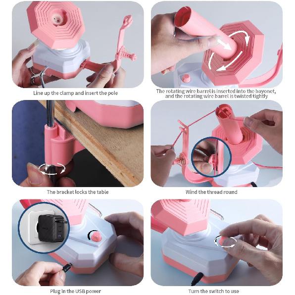 Yarn Winder,Electric Yarn Ball Winder for Crocheting,Compact Yarn Cake Winder with Stepless Speed,Large Capacity Automatic Yarn Spinner Roller Wool