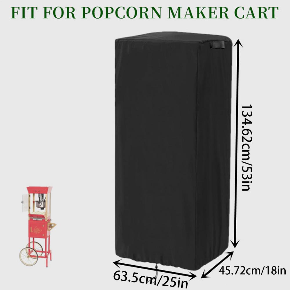 Popcorn Maker Cart Cover Waterproof Popcorn Machine Protective Cover 420D Oxford Cloth Replacement Parts With Windproof Buckles