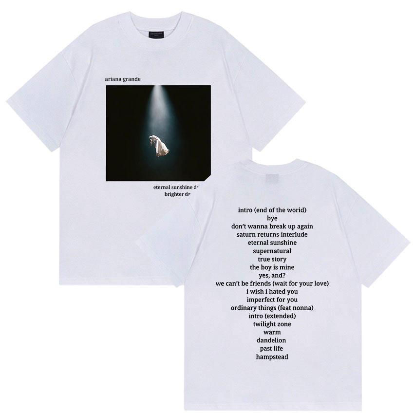 2026 Ariana Grande A Bright Future Album Pattern Mens and Womens Hiphop Fashion Cotton Shortsleeved Street Tshirt