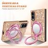 Luxury Bling Glitter Magnetic Stand Holder Bracket Case for Samsung Galaxy Z Fold 8 Ultra Fold8 Plating Mirror Bracket PC Cover