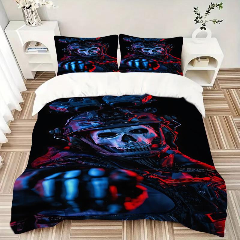 3pcs GhostWolf Art Print Home Decor Bedding Set-Universal Three-Piece Suit for Bedroom, Guest Room, Living Room, Hotel-Perfect Gift for Fans