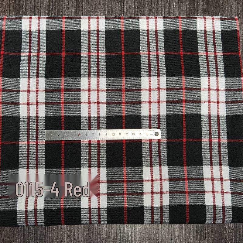 Children's Twill Plaid Flannel Shirt Fabric - Yarn Dyed, Brushed Cotton