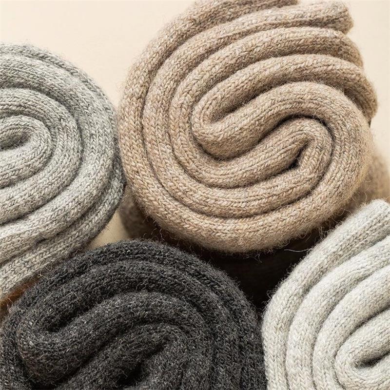 2 Paare/Herrensocken Super Dicke Wolle Hohe Qualität Merinowollsocken Business Herbst Winter Bequeme Halbhohe Socken Große Größe Herren