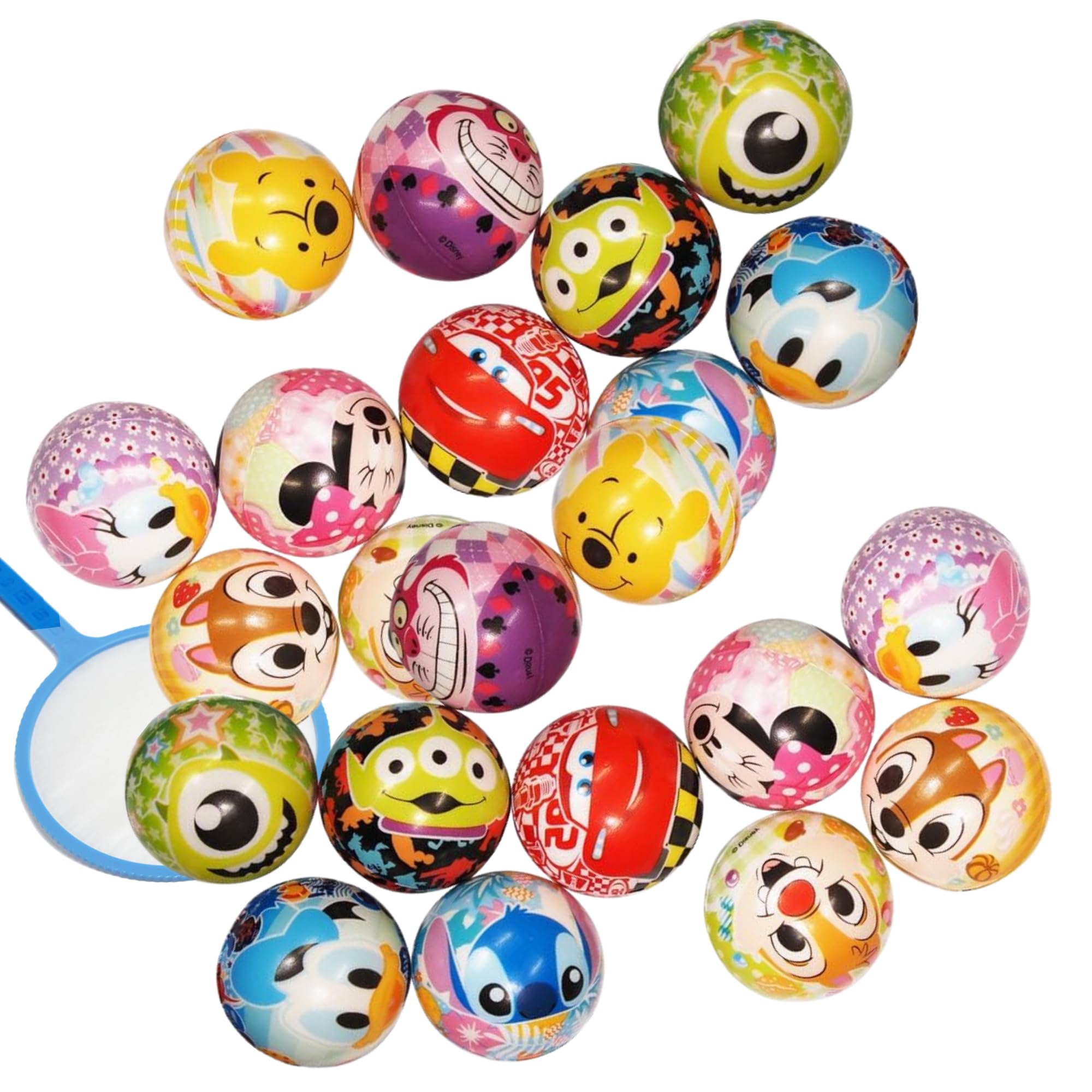 

Фестиваль Диснея Набор призов с принтом лица Плавающие персонажи Совок для шариков Спасибо [Отличные принадлежности] Шарики All-Star, 6 см, Ассортимент из 24 штук,