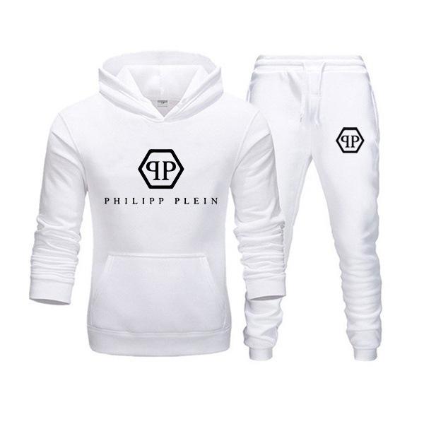 2023 Men's Letter Print Hoodie & Long Pants Sports Set - Autumn Collection