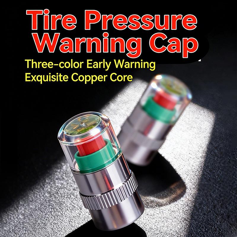 4-Pack Of Tire Pressure Monitoring Caps Tire Pressure Warning Devices And Visual Tire Pressure Detectors
