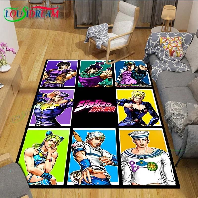 Classic Cartoon J-JoJo’s Bizarre Adventure Carpets Living Room Anti-Skid Area Rug Kids Bedroom Mats Game Mat Large Carpet Decor