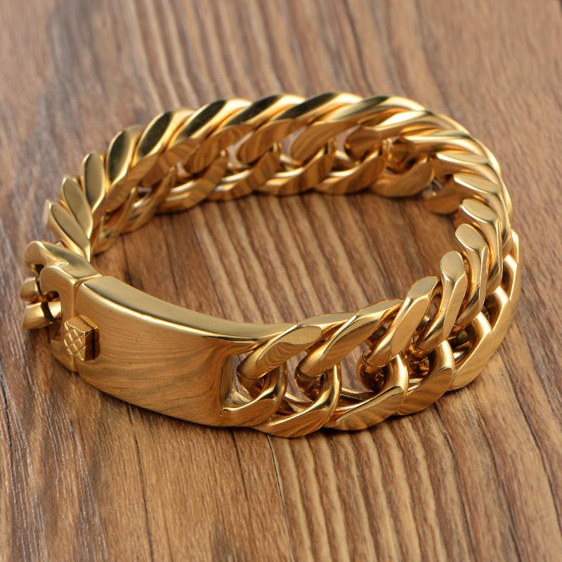 European and American titanium steel men's bracelet, punk trend, titanium steel bracelet HFS61