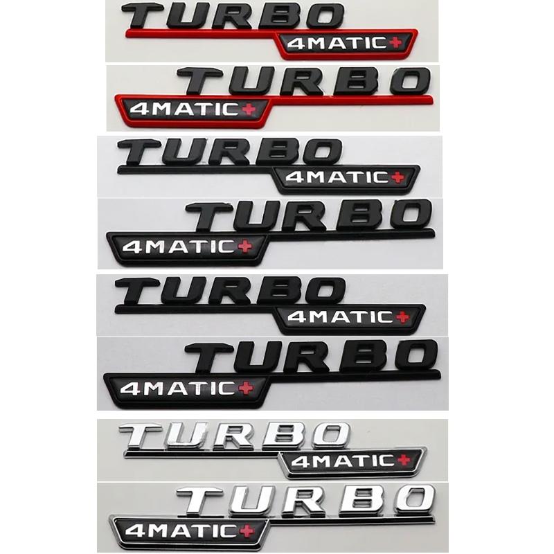 TURBO 4MATIC Plus Car Emblem Side Fender Badge Sticker Logo For Mercedes Benz AMG X247 C117 W117 GLE53 GLA45 A45 A35 CLA35 CLA45 qq1