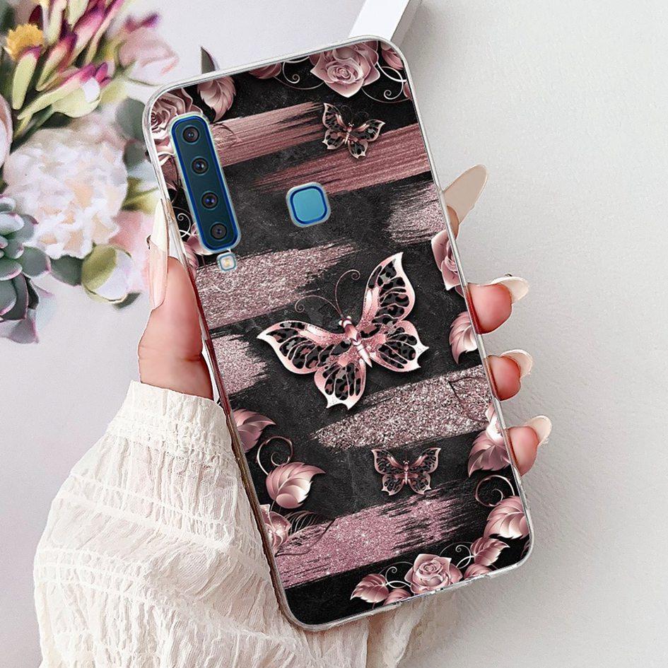 For Samsung Galaxy A7 A9 2018 Case New Fashion Flower Marble Soft Silicone Clear Phone Cover For Samsung A9 2018 SM-A920F Bumper