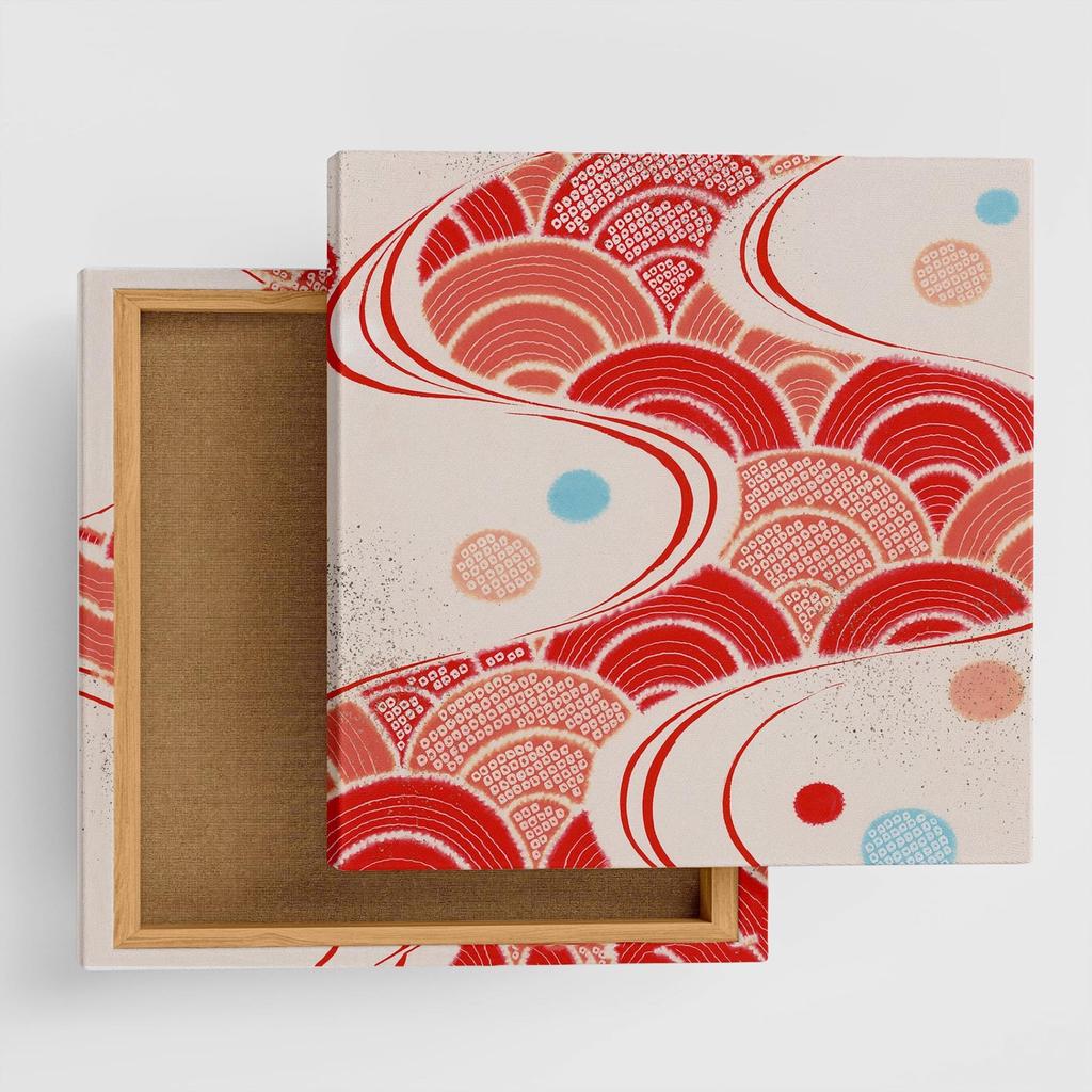 Japanese Kimono Art 57cm x Large Made in Stylish Interior Living Room Pastel Geometric Fabric Panel, 57cm, Size, Japan, Poster, Decor, Decor, Colors,