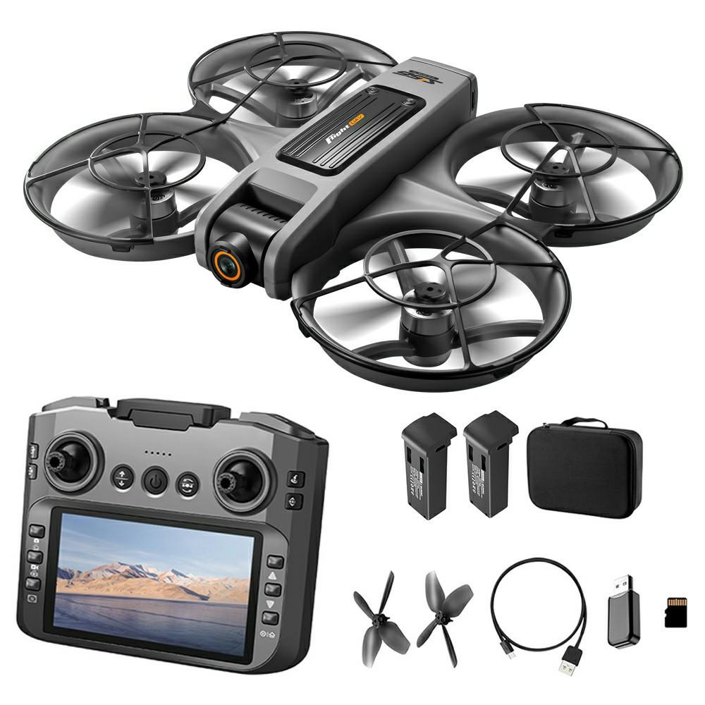 S156 Bezkartáčový RC dron HD kamera Optické polohování RC letadlo s ovladačem s obrazovkou, 2 baterie