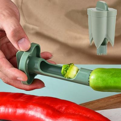 Yousheng Levatorsemi 2 in 1 per Peperoni Utensile da Cucina Levatorsemi a Torsione e Trazione per Verdure Frutta