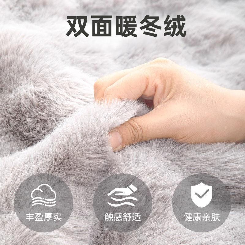 Dog Bed for Large Dogs, Winter Plush Sofa Crate Mat with Removable Cover, Non-Slip Warm Sleeping Pad