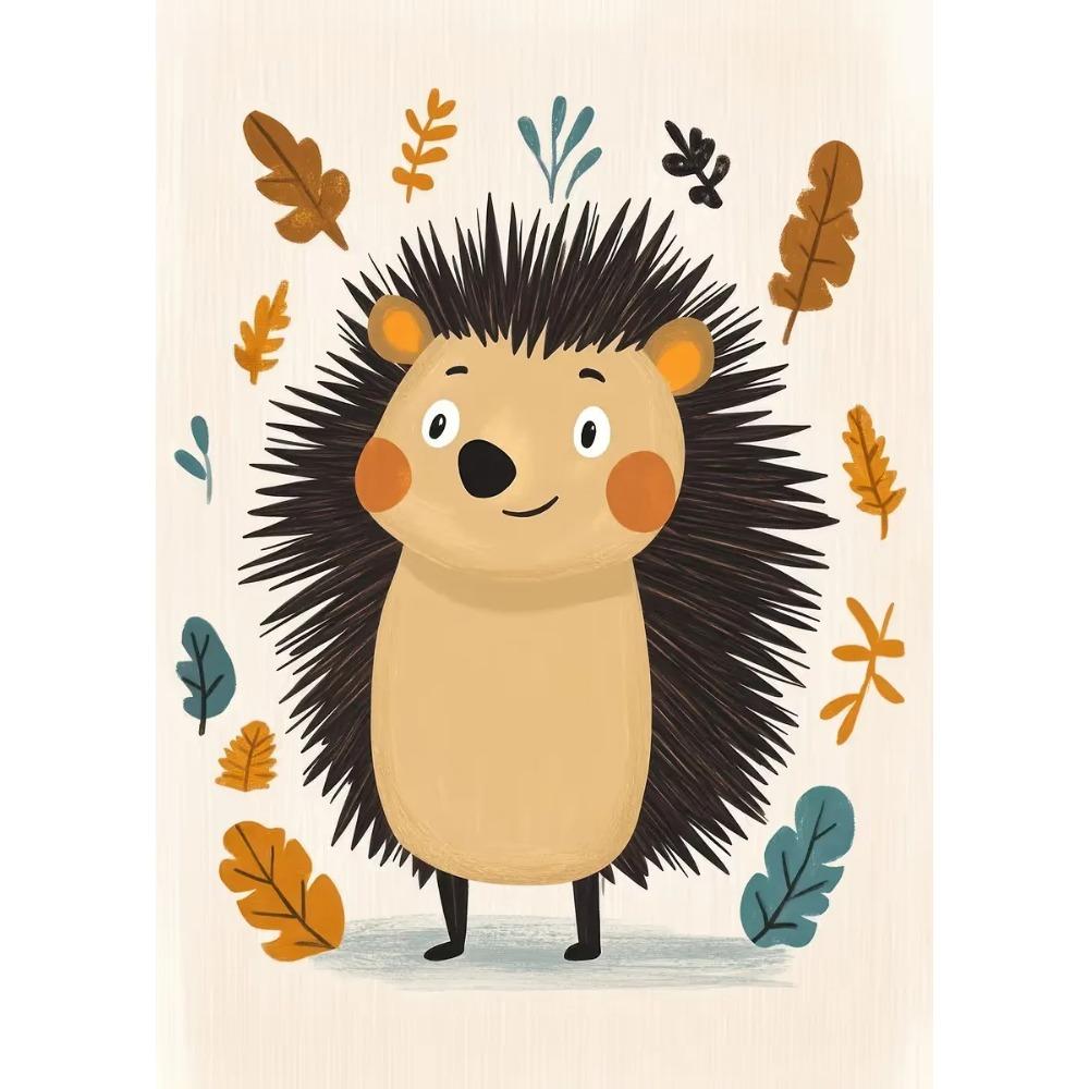 Cute Smiling Cartoon Dolphin Cow Owl Unicorn Posters Expressive Eyes Prints Canvas Painting Wall Picture Home Kid's Room Decor