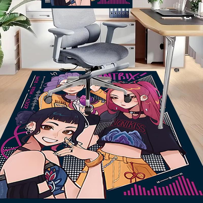 Future Bass Girls Carpet For Playroom Bedroom Living Room Sofa Home Decorkids Game Area Rug Nonslip Floor Mat