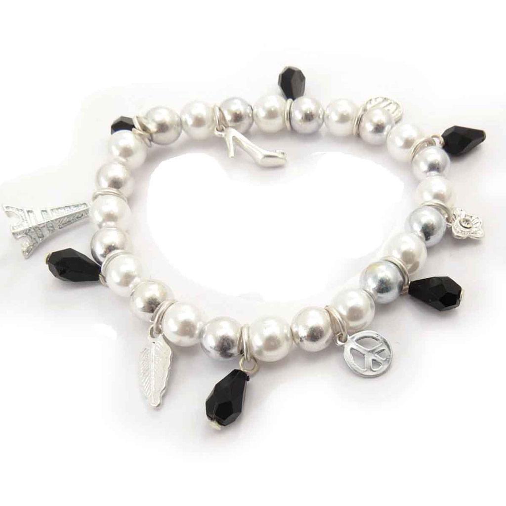 Les Trésors De Lily [J7044] - Black Ivory 'Sissi' Pearl Bracelet