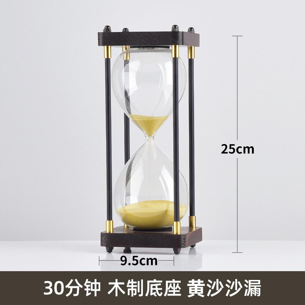 Glass Hourglass Timer 15 30 60 Minutes Kids Anti Fall Creative Retro Sand Timer Decor