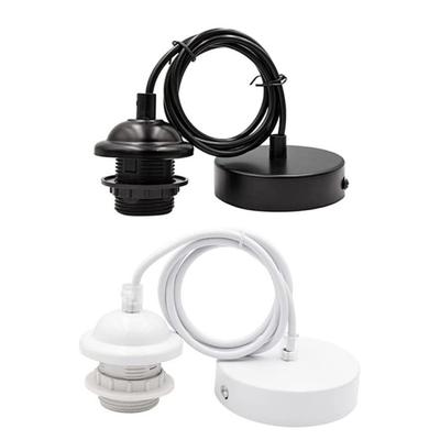 Half Teeth Ceiling Lamp Base with 1M Cable Lampshade Base E27 Hanging Lamp Holder  Pendant Light