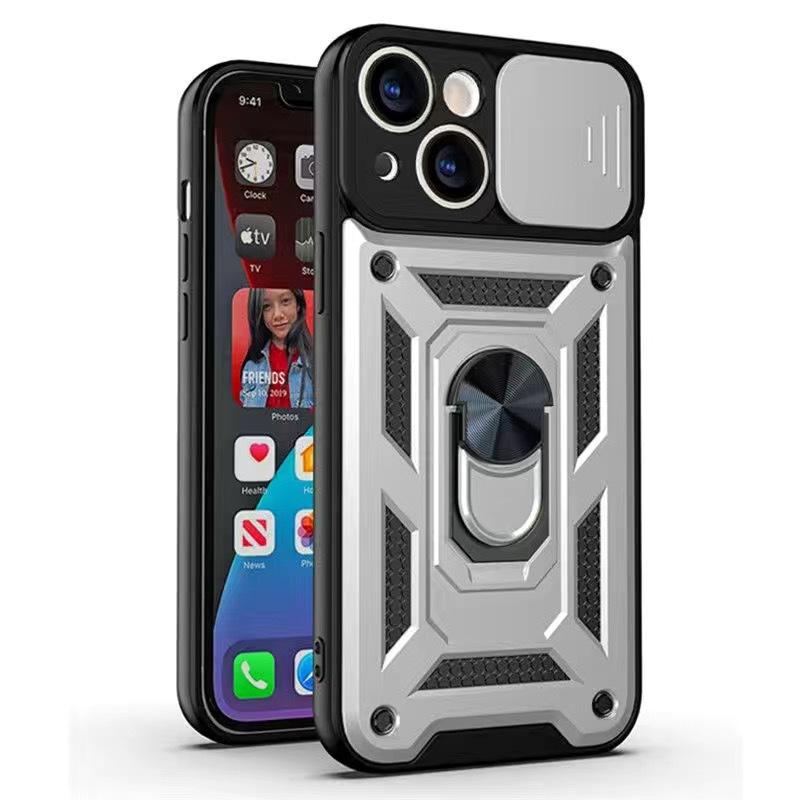 Applicable to Apple 16promax mobile phone case push window iPhone15/14 all-inclusive 13/12/11 magnetic matte support