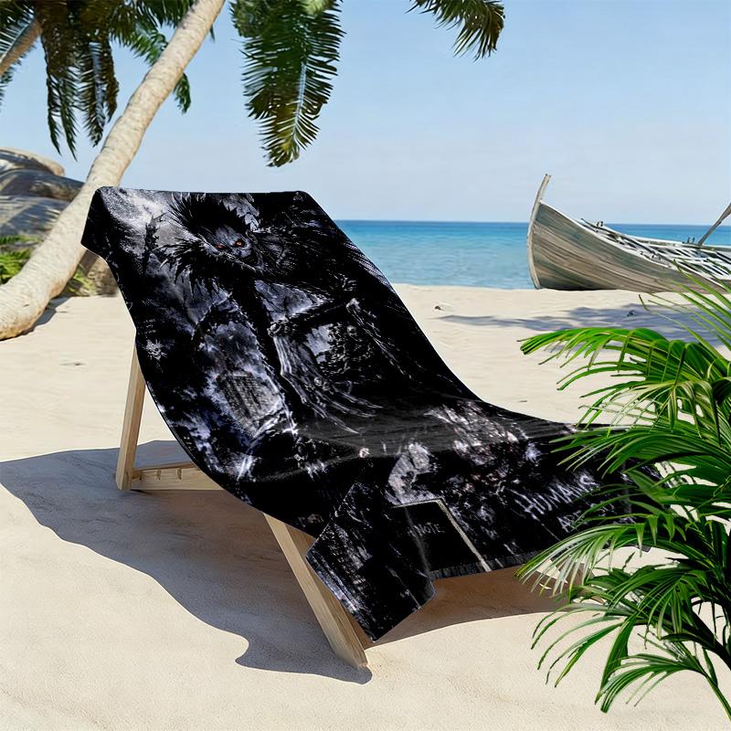 Ryuk Death Note Print Beach Towel, Large Soft Quick Dry Towel for Beach Camping Swimming