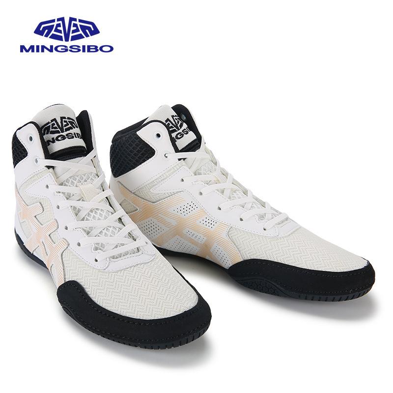 Mingsibo Professional Competition Men's and Women's Sanda Martial Arts Training Wrestling Shoes Taekwondo Fighting Sneakers