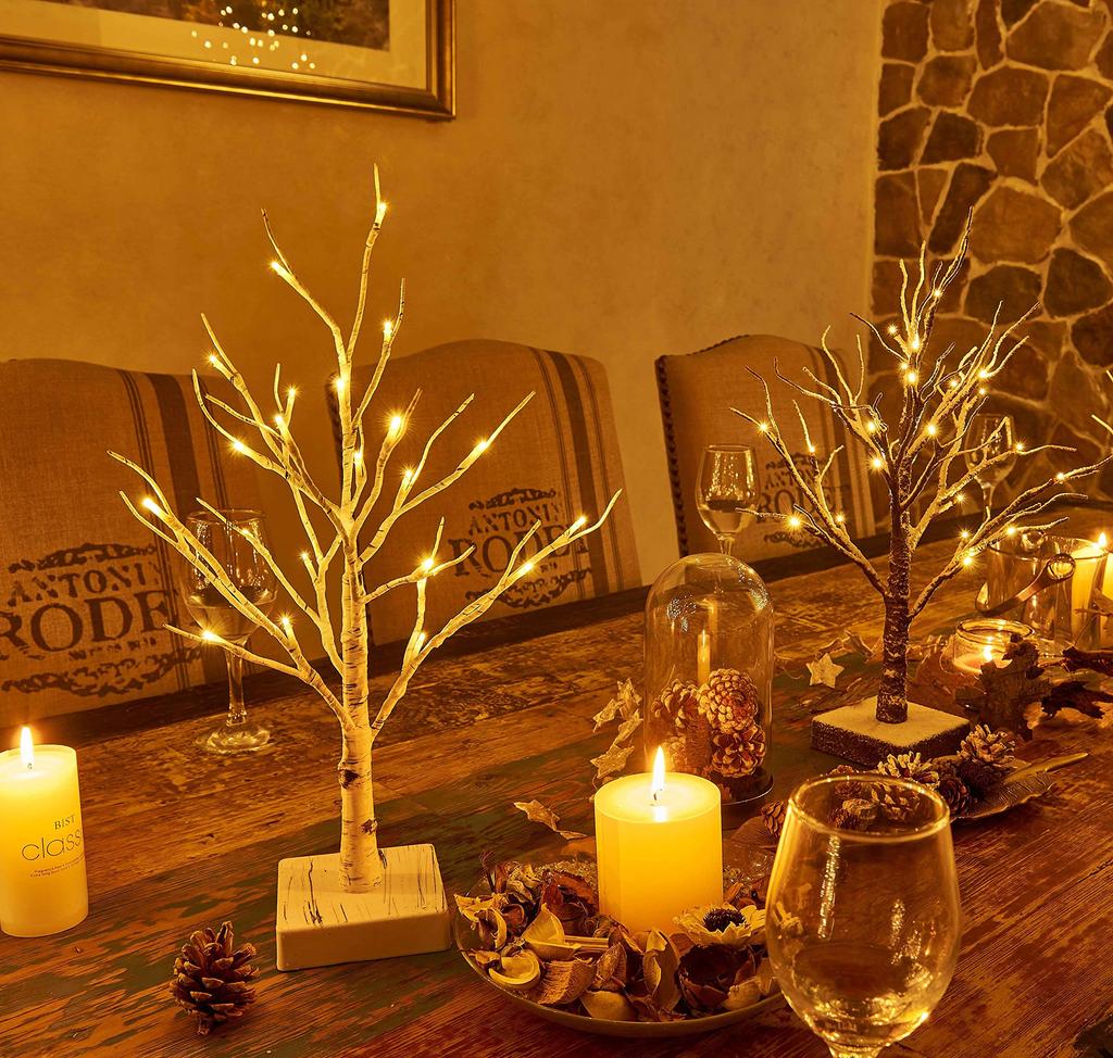 Hairui Birch LED Branch Tree 45cm 24 Branch Interior Birch Tabletop Nordic Stylish Illumination, Tall, LEDs, Tree, Decor, Light, Decoration, Style,