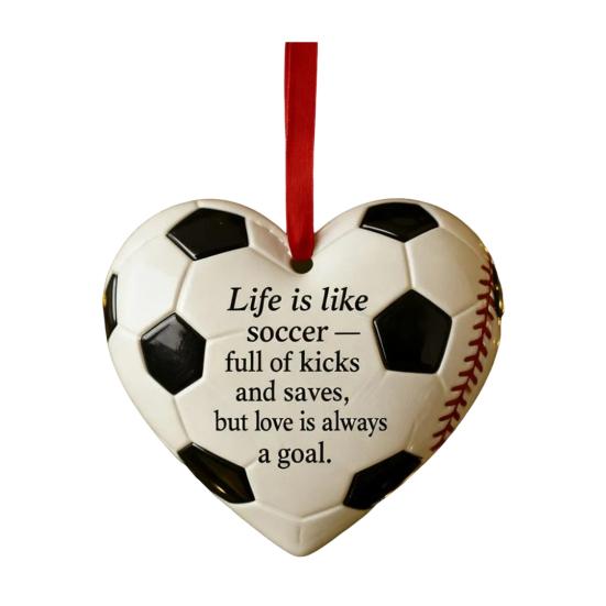 Heart-shaped Baseball Ornament Sporty Christmas Tree Hanging Pendant Birthday Valentine Day Decoration