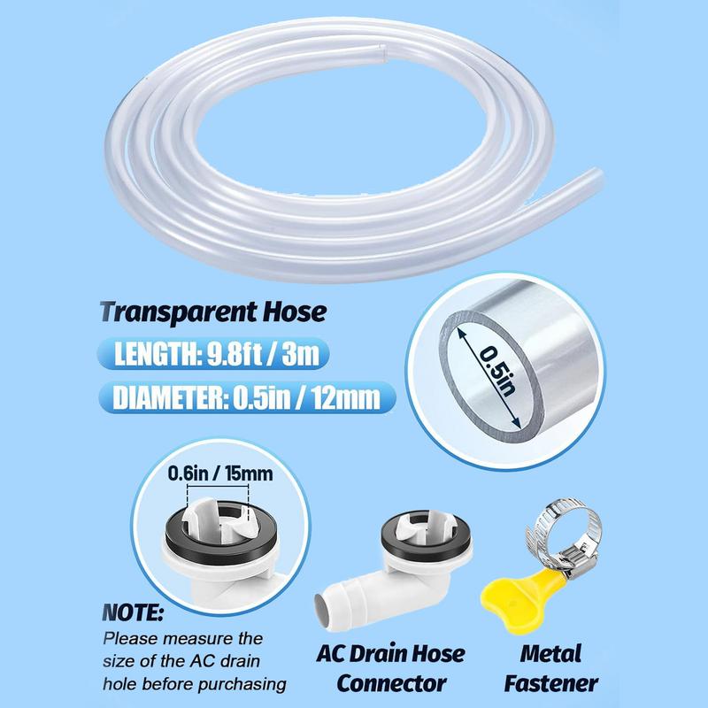 White Drain Hose Pipe Inlet Hoses Extension Drainpipe Tube Kits For Air Conditioner Washing Maching Kitchen Faucet Accessories