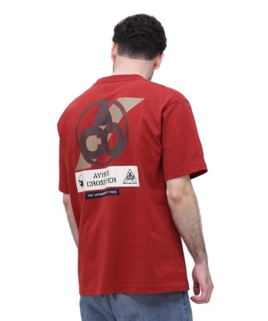 

AVIREX CROSSOVER PATCH T-SHIRT Men s XL 439 Brick 783-4234002