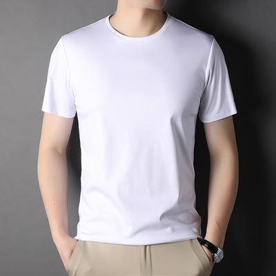 Kurzärmiges Herren-T-Shirt Sommer Neu Einfarbig Rundhals Jugend Koreanischer Stil Trendy Herren Halbarm-T-Shirt