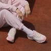 Skechers DLites 1.0 Fabric Synthetic Leather Milk Tea Bear Peach Women Sneakers White Pink 149906-PKYL