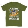 Unisexs TShirt Reading is Out of This World Space Funny Books Lover Funny Tee Shirt Short Sleeve  T Shirt Crew Neck Clothing