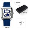 Fashion Square Watch for Men Women, Versatile Casual Arabic Dial Waterproof Quartz Wristwatch