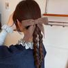 Korean Solid Color Large Pink Bow Hairpins for Women Girl Vintage Knitted Bowknot Ribbon Duckbill Clamp Clip Hair Accessories