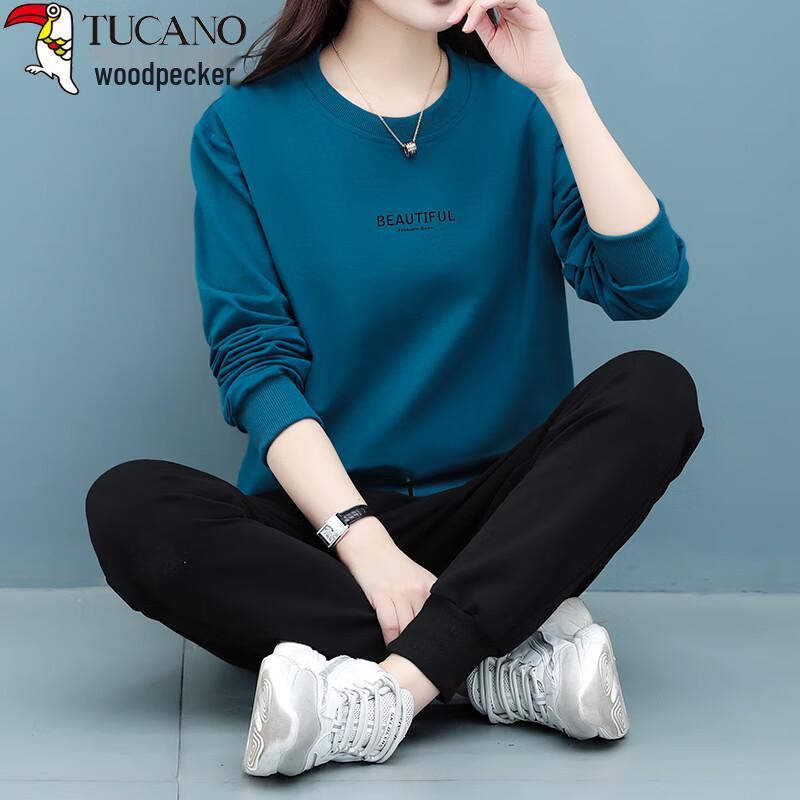 Damen Rundhals Pullover Sweatshirt