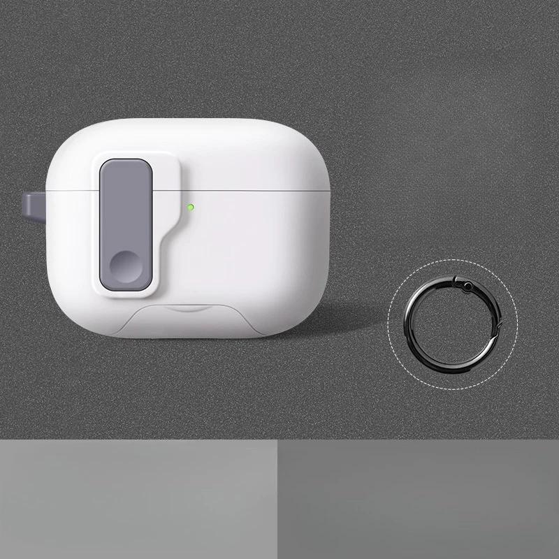 Für AirPods 5 4 3 1/ 2 Sichere Verschlussabdeckung für AirPods Pro 2 Pro 3 Silikon mit Handy-Ständer Stoßfeste Kopfhörer-Schutzhülle