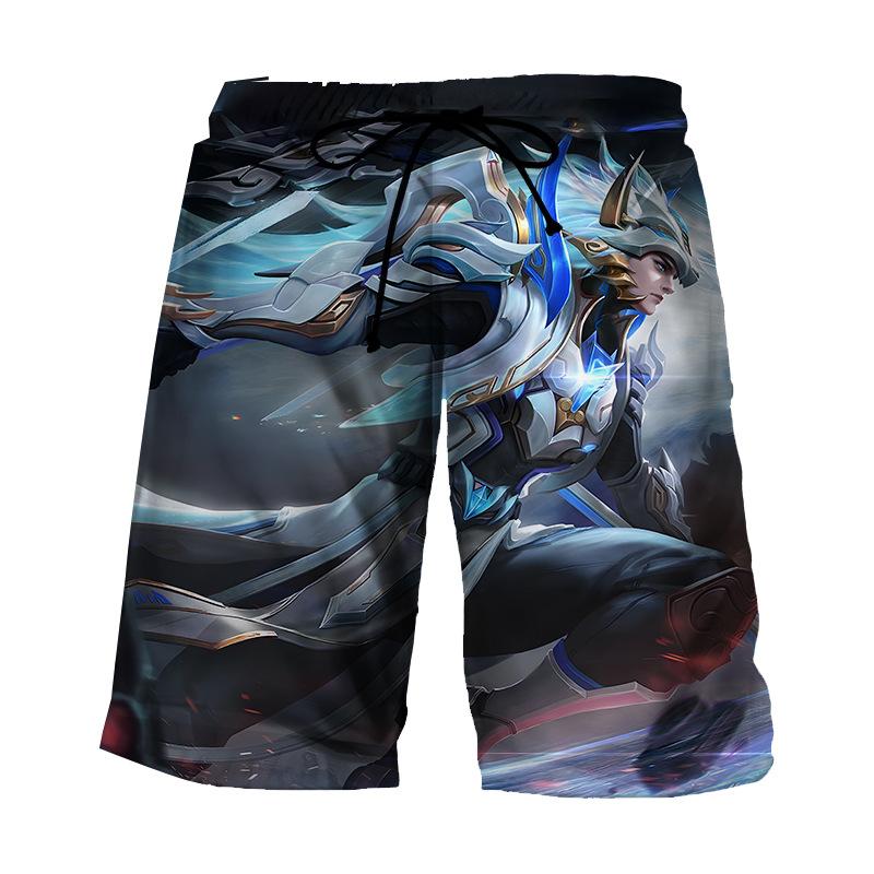 King of Glory Shorts 3D Printed Long Summer Casual Shorts for Primary Secondary School Students Adolescents Shorts Men’s