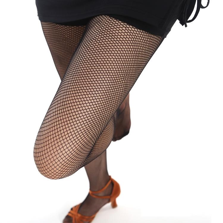 

Professional Latin Samba Tango Tap Jazz Performance Quality Fishnet Dance Tights Footed With Foot Panel For Height 155-185Cm S 147-155 cm