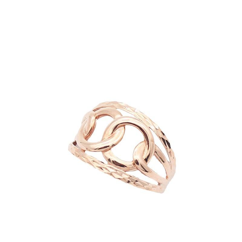 Purple Gold Fashion Hollow Ring Ring, Rose Gold Plated Ring