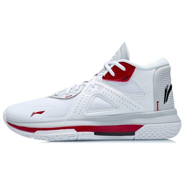 Li-Ning Team Emblem Mid White Red Men s ABAR117-1 EU 41