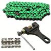 420 Motorcycle Chain 106Links fit for 50 70 90 110 125cc SSR TaoTao Coolster Apollo Baja 212cc Go Kart Mini Bike Powersports Par