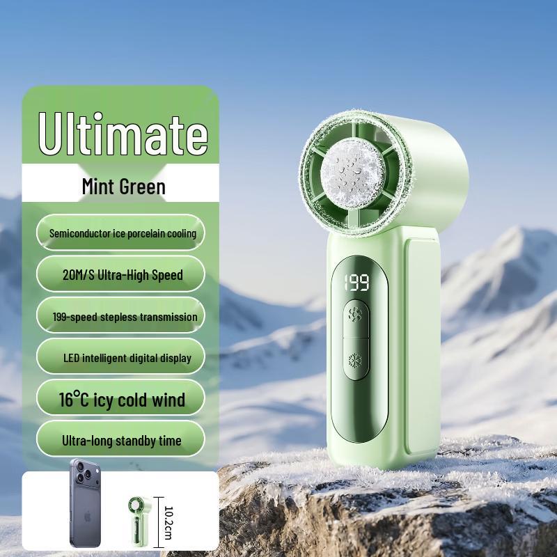 Yabuka 2026 Handheld Mini Ice Compress Cooling Fan