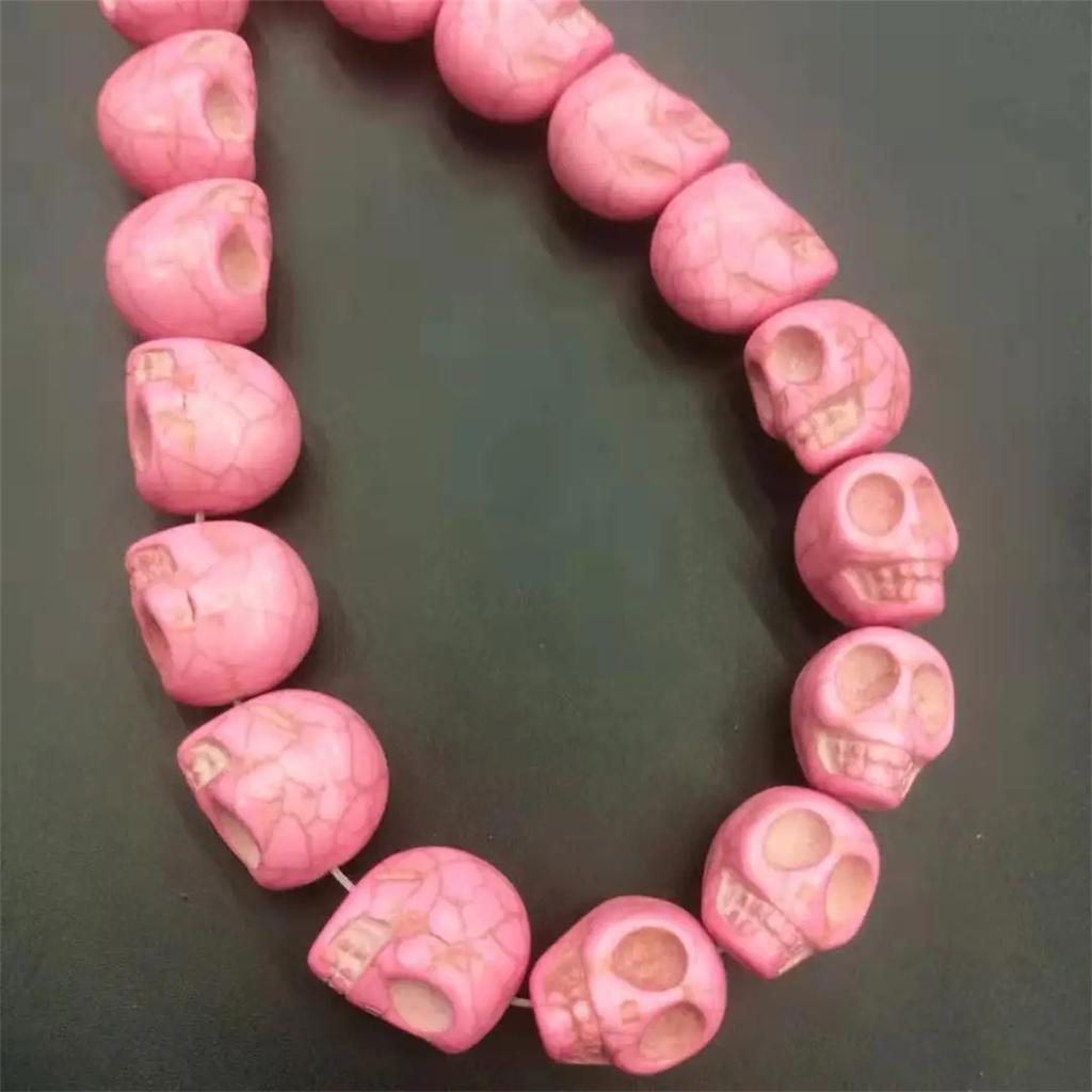 CH70 20Pcs 11mm wacky Skull Beads Clothes Multicolor Beads Handmade Diy Necklace Gothic Jewelry Handmade Beads trend Accessories